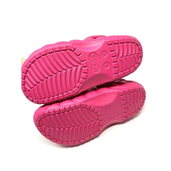 NWT Crocs Classic Lined Overpuff Clog Pink Dragon Fruit Women’s 10 Men’s 9 Shoe - Picture 4 of 5
